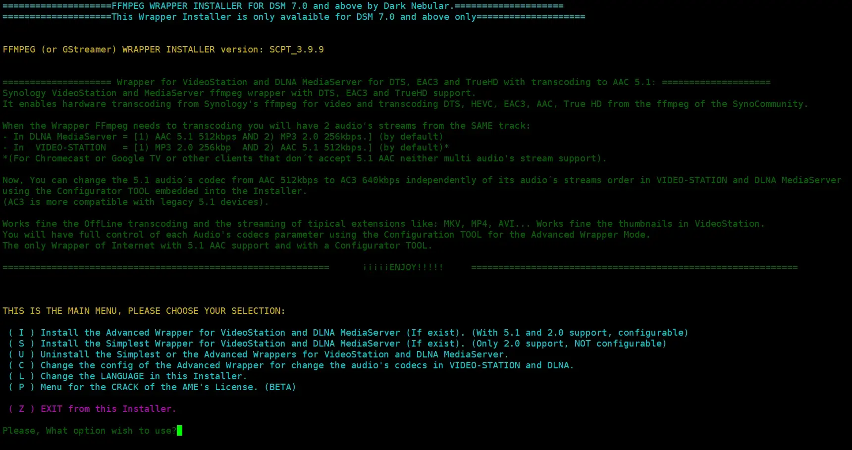 拒绝升级 DSM 7.2.2！三分钟解决群晖 Video Station DTS/EAC3 播放难题